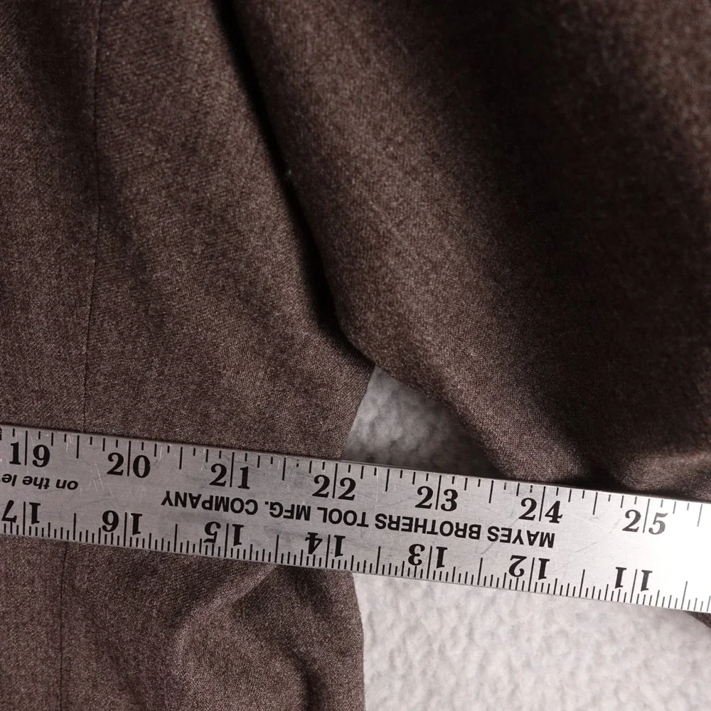 Armani‎ Collezioni Mens 44L Virgin Wool Blazer Sport Coat Brown Grey Made Italy